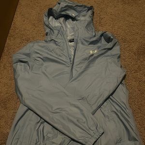 Light blue rain jacket